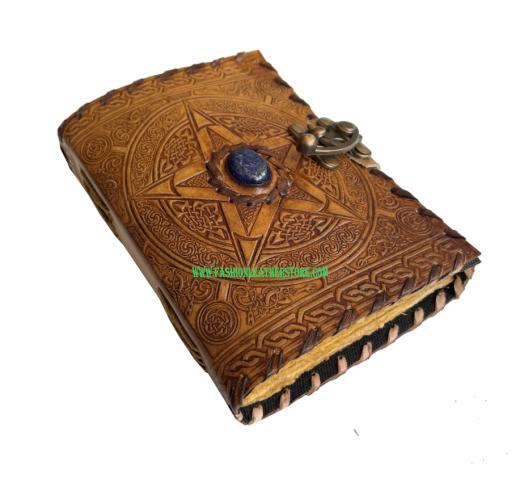 pentagram handmade wholesaler Celtic custom design personalize vintage leathers journal journal Hardcover Diary book 2022 planner book of shadows